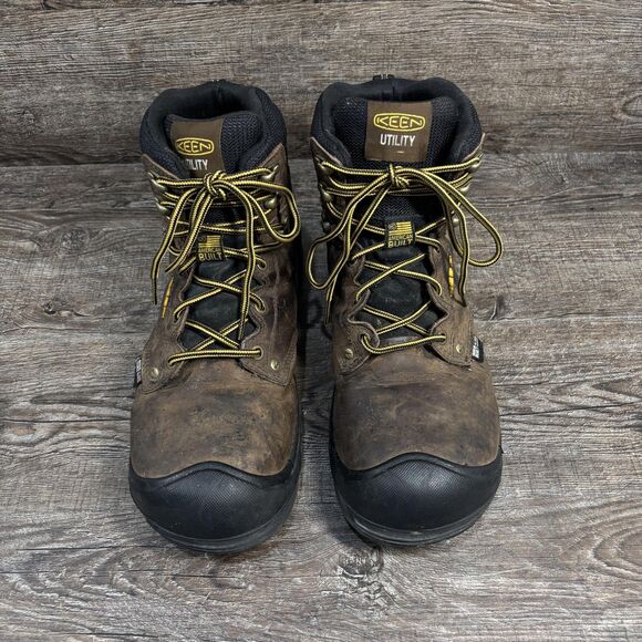 Keen Independence 6" Utility Boots Men's 11D Brown Waterproof Work Leather - Picture 3 of 9